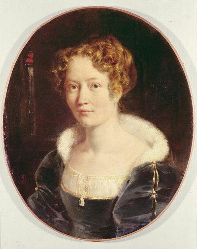 Laure Deveriaの肖像、c.1827 作： Achille Devéria